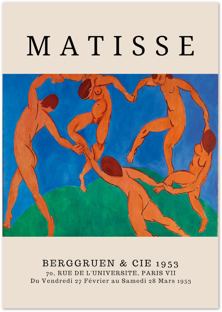 Posterux© | La Danse by Matisse Poster – Bold Fauvist Expression poster – premium wall art
