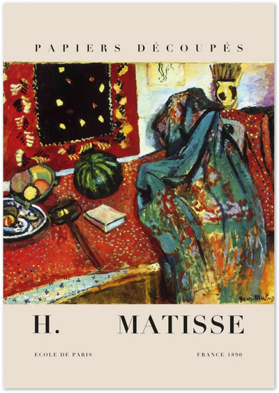 Posterux© | The Reader Poster – Matisse in Fauvist Brushstrokes poster – premium wall art