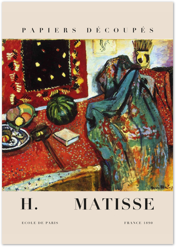 Posterux© | The Reader Poster – Matisse in Fauvist Brushstrokes poster – premium wall art