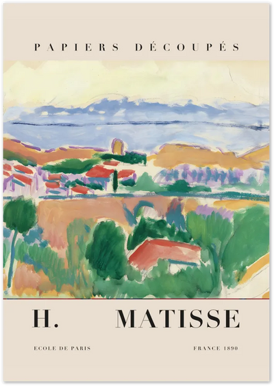 Posterux© | Provence Pastels Poster – Matisse Countryside Landscape poster – premium wall art