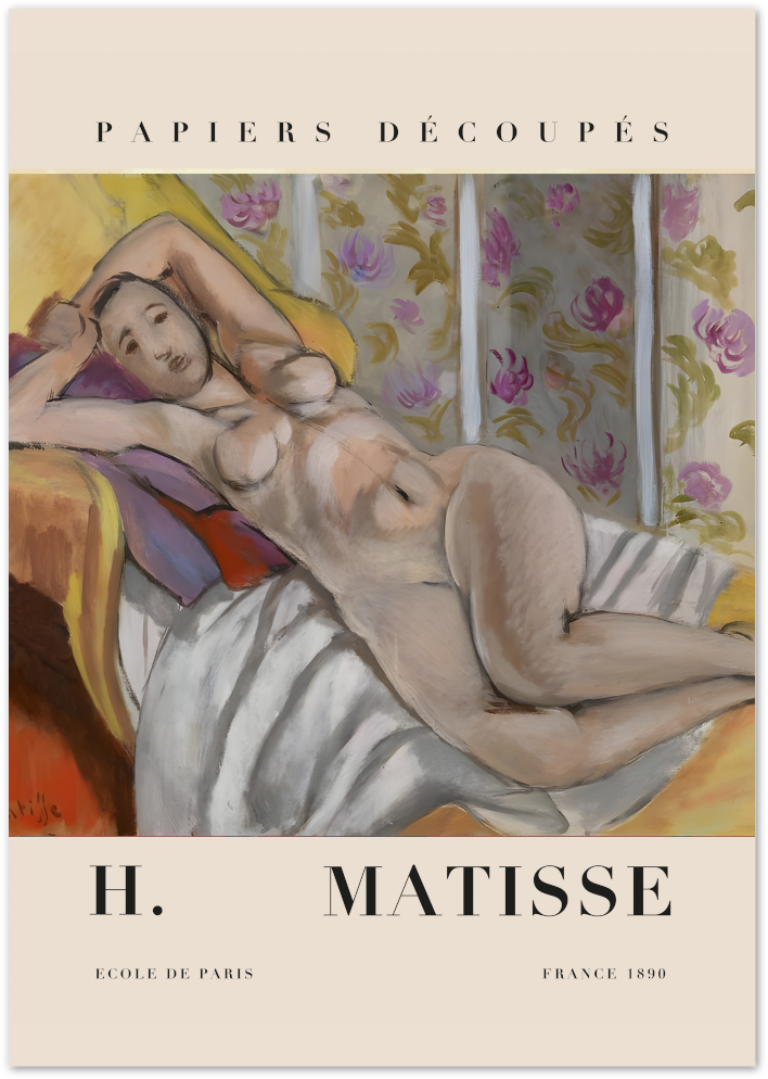 Posterux© | Reclining Nude Poster – Matisse Classic Figurative Art poster – premium wall art