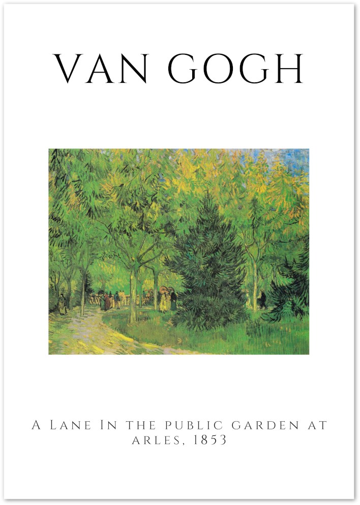 Posterux© | A Lane in the Public Garden Poster – Van Gogh Greenery poster – premium wall art