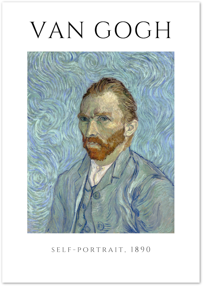 Posterux© | Self-Portrait Poster – Van Gogh Expressionist Portrait Art poster – premium wall art