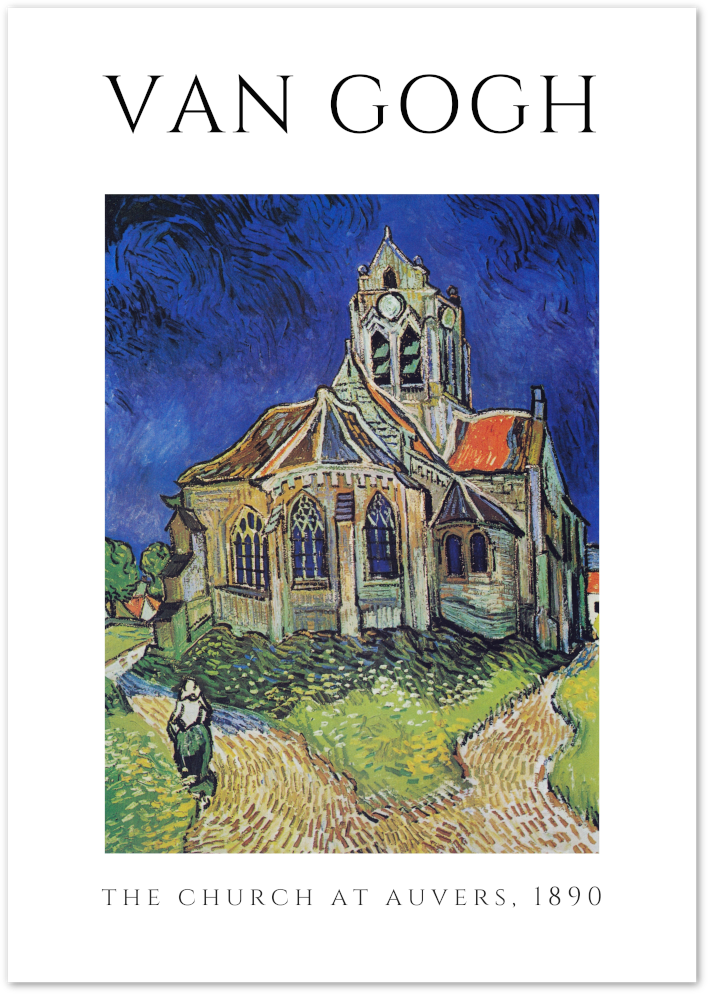Posterux© | The Church at Auvers Poster – Van Gogh Architectural Masterpiece poster – premium wall art