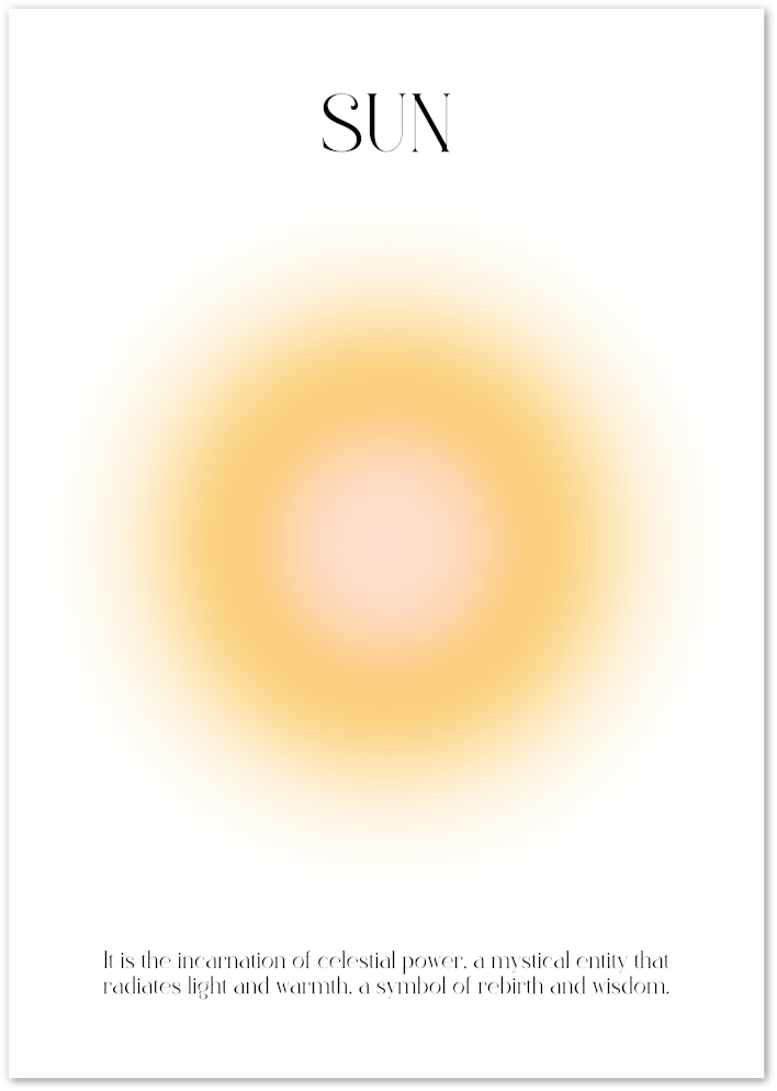 Posterux© | Sun – Minimalist Warm Glow Poster poster – premium wall art