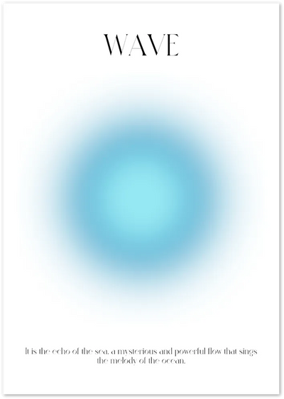 Posterux© | Wave – Minimalist Ocean Energy Poster poster – premium wall art