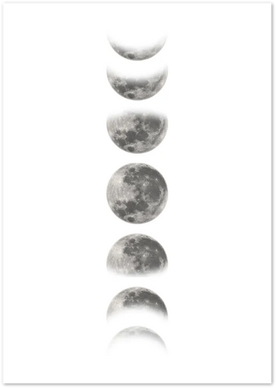 Posterux© | Lunar Phases – Minimalist Moon Cycle Poster poster – premium wall art