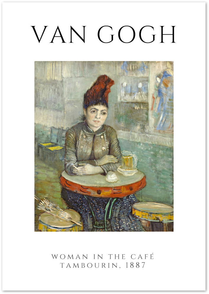 Posterux© | Woman in the Café Tambourin – Van Gogh Parisian Portrait Poster poster – premium wall art