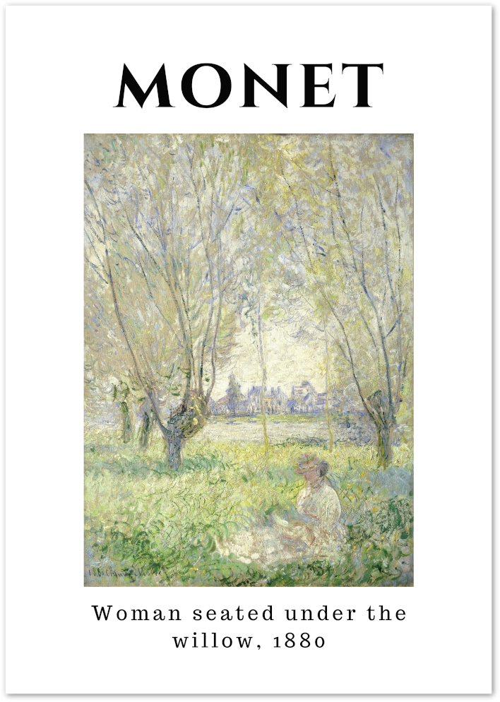 Posterux© | Woman Seated Under the Willow – Monet Impressionist Poster poster – premium wall art