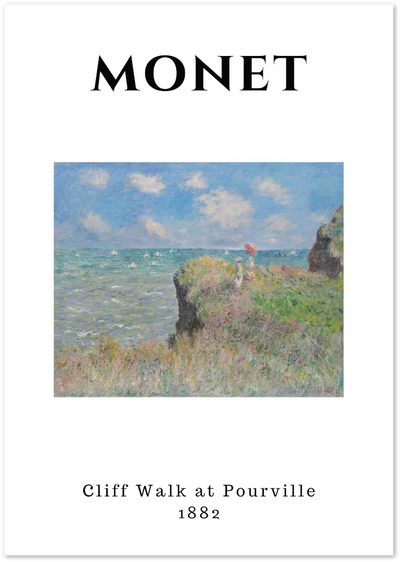 Posterux© | Cliff Walk at Pourville – Monet Seaside Impressionist Poster poster – premium wall art