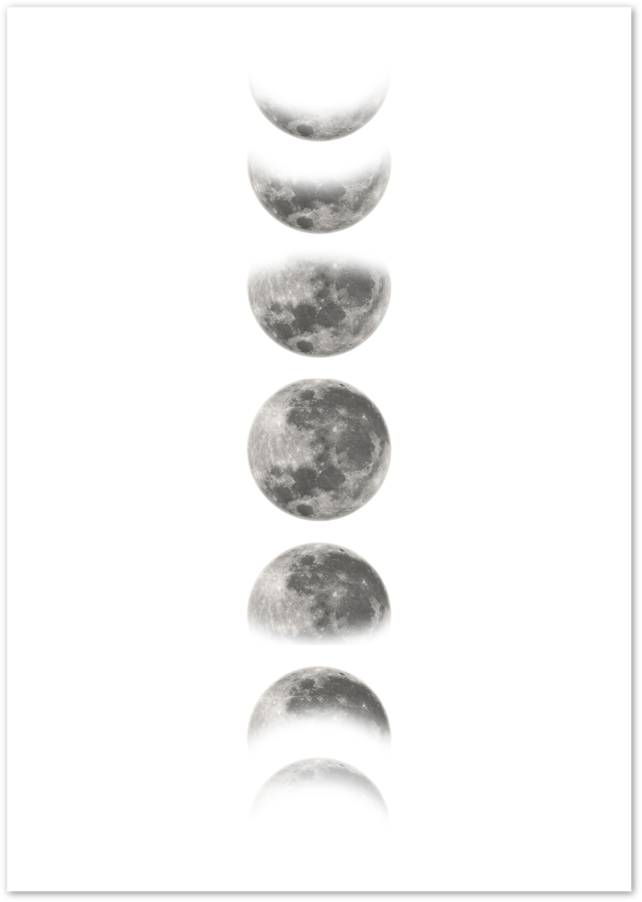 Posterux© | Lunar Phases – Minimalist Moon Cycle Poster poster – premium wall art