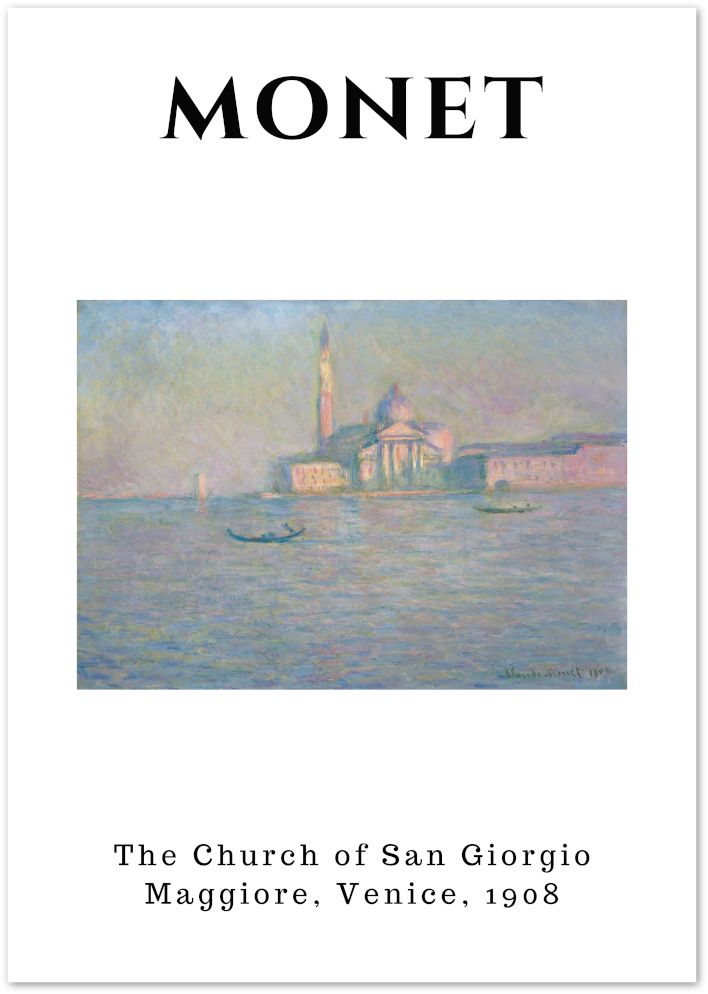 Posterux© | San Giorgio Maggiore Poster – Impressionist Venice Scene poster – premium wall art