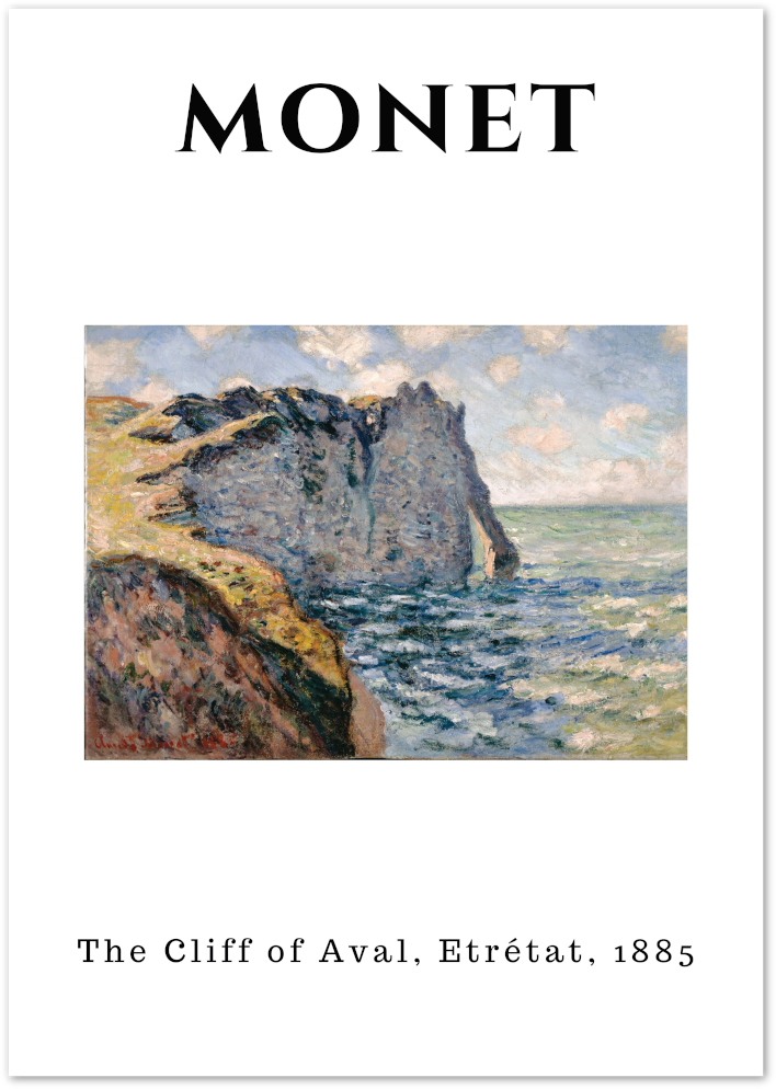 Posterux© | Cliff of Aval Poster – Coastal Impressionism poster – premium wall art