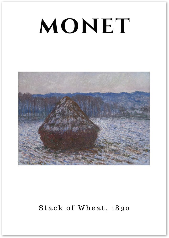 Posterux© | Stack of Wheat Poster – Winter Landscape Art poster – premium wall art