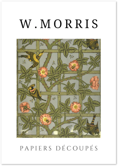Posterux© | Trellis Garden Birds Poster – William Morris Style poster – premium wall art