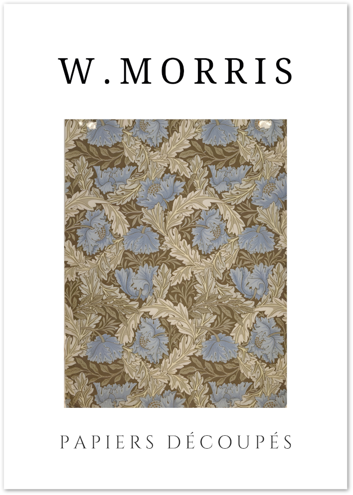 Posterux© | Blue Meadow Bloom Poster – William Morris Style poster – premium wall art
