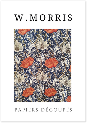 Posterux© | Red Blooms Poster – William Morris Floral Design poster – premium wall art