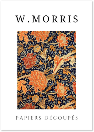 Posterux© | Red Peony Garden Poster – William Morris Floral Pattern poster – premium wall art