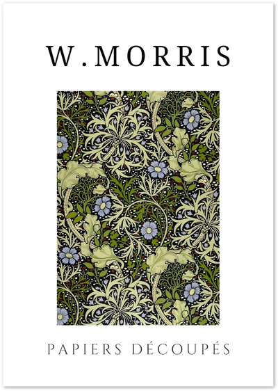 Posterux© | Green Garden Bloom Poster – William Morris Floral Pattern poster – premium wall art