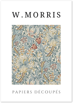 Posterux© | Soft Red Tulip Poster – William Morris Floral Design poster – premium wall art