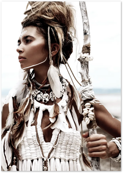 Posterux© | Bohemian Spirit – Tribal Warrior Woman Photography Poster poster – premium wall art