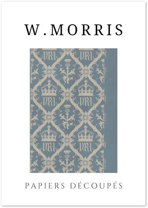 Posterux© | VRI Crown Repeat Poster – William Morris Papiers Découpés poster – premium wall art