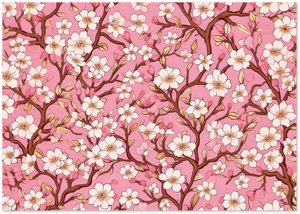 Posterux© | Cherry Blossom Branches Poster – Blush Pink Elegance poster – premium wall art