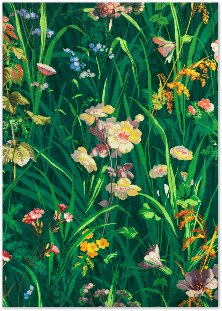 Posterux© | Meadow Bloom Poster – Botanical Green Floral Art poster – premium wall art