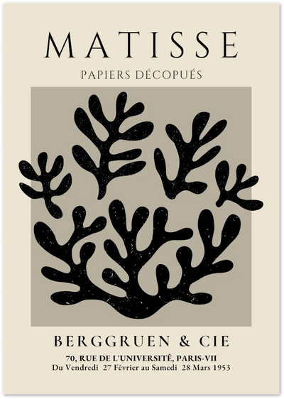 Posterux© | Coral Forms Poster – Matisse Cut-Out Style poster – premium wall art