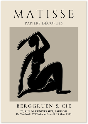Posterux© | Seated Nude Poster – Matisse Silhouette Art poster – premium wall art