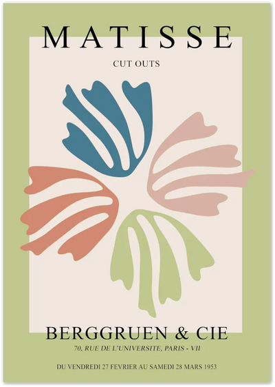 Posterux© | Cut-Outs Poster – Matisse Style Botanical Abstraction poster – premium wall art