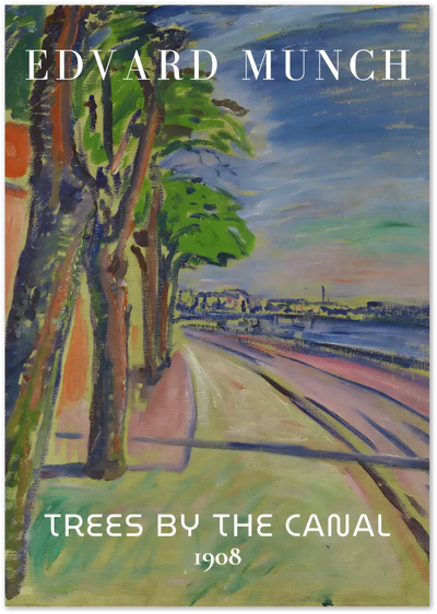 Posterux© | Trees by the Canal Poster – Munch Impressionist View poster – premium wall art