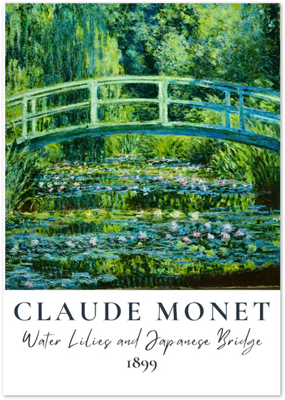 Posterux© | Water Lilies and Japanese Bridge Poster – Monet Garden Classic poster – premium wall art
