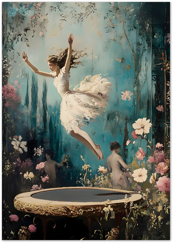 Posterux© | Dreamy Leap Poster – Surreal Ballet Art poster – premium wall art