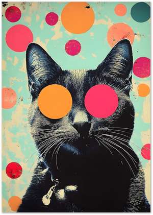 Posterux© | Psychedelic Cat Poster – Pop Art Style poster – premium wall art