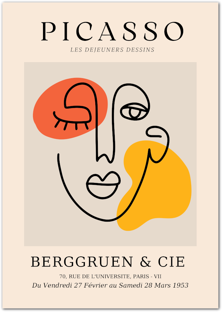 Posterux© | Picasso Abstract Woman Poster – Berggruen & Cie Series poster – premium wall art