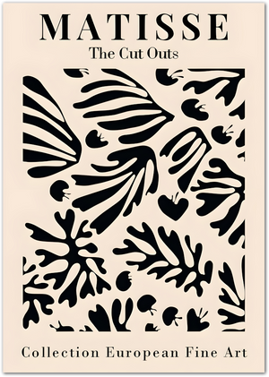 Posterux© | Matisse Poster – The Cut Outs, Black Botanical Shapes poster – premium wall art