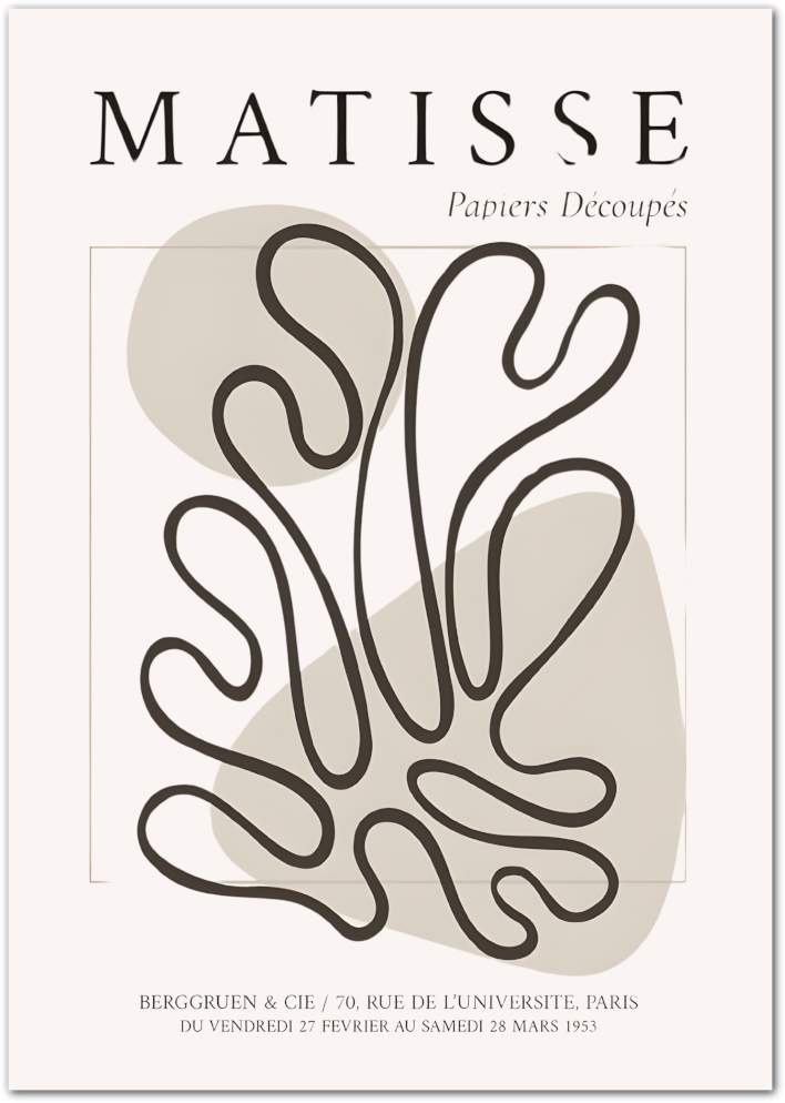 Posterux© | Papiers Découpés Coral Poster – Matisse Style Abstract Print poster – premium wall art