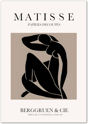 Posterux© | Seated Nude Poster – Matisse Cut-Out Style poster – premium wall art
