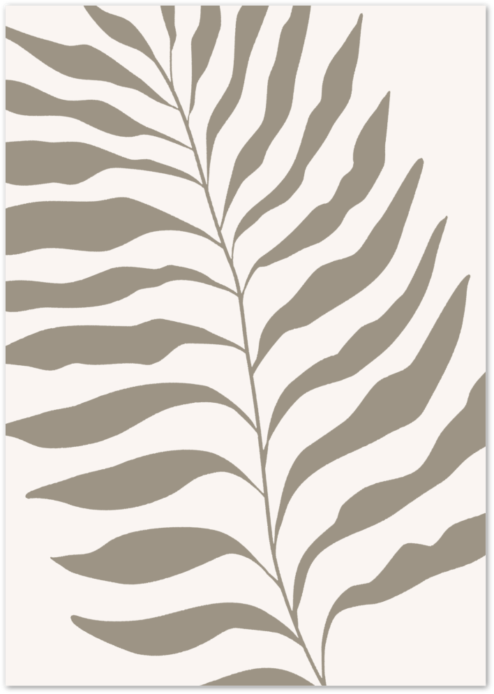 Posterux© | Palm Leaf Poster – Botanical Neutral Wall Art poster – premium wall art