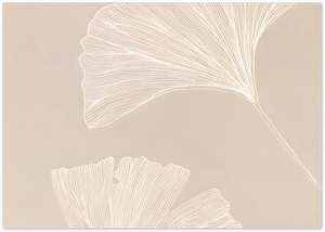 Posterux© | Ginkgo Duo Poster – Minimal Botanical Design poster – premium wall art