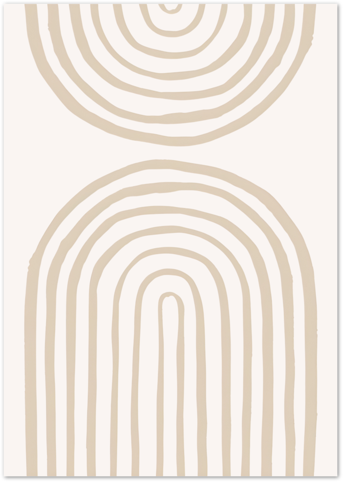 Posterux© | Arched Harmony Poster – Hand-Drawn Geometry poster – premium wall art