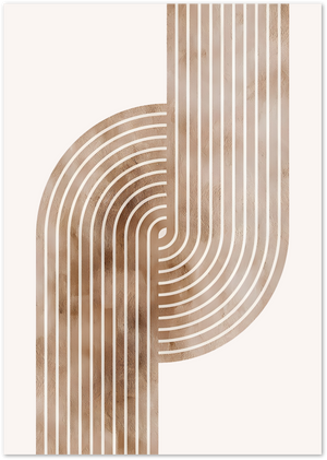 Posterux© | Curved Lines Poster – Abstract Neutral Graphic Print poster – premium wall art