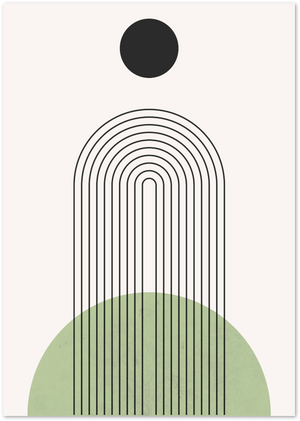 Posterux© | Green Arches Poster – Geometric Abstract Balance poster – premium wall art
