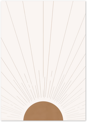 Posterux© | Radiant Sun Poster – Minimal Abstract Sunburst poster – premium wall art