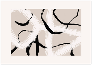 Posterux© | Beige Expression Poster – Bold Abstract Brushstrokes poster – premium wall art