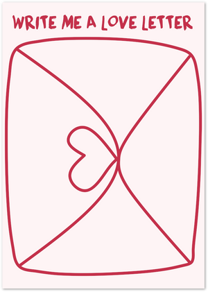 Posterux© | Write Me A Love Letter Poster – Minimal Line Illustration poster – premium wall art