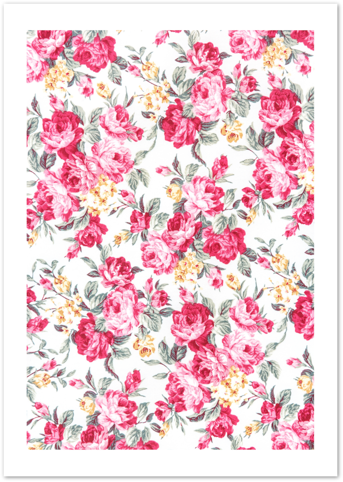 Posterux© | Pink Rose Fabric Poster – Vintage Floral Pattern poster – premium wall art