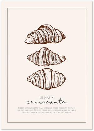Posterux© | Le Matin Croissants Poster – French Breakfast Print poster – premium wall art