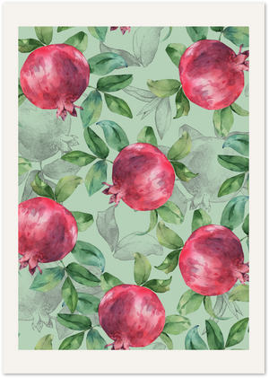 Posterux© | Pomegranate Garden Poster – Fruit & Botanical Art poster – premium wall art